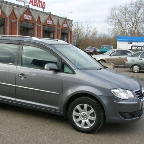 

Дефлекторы окон ветровики Фольксваген Тоуран 1 Volkswagen Touran I 03-15 КТ (Накладные)