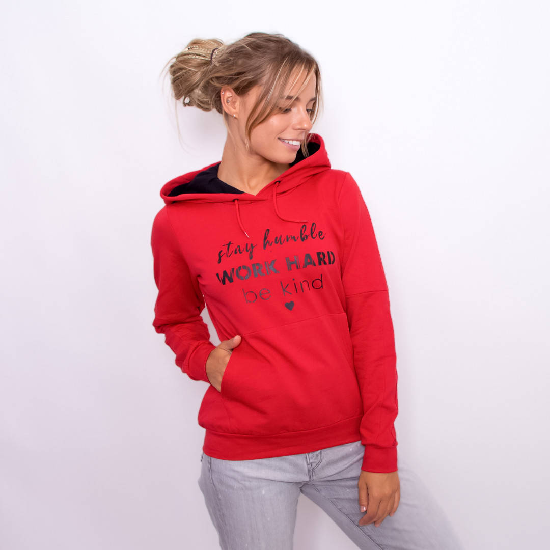 

Женский худи Teamv Be Kind 2 Красный M