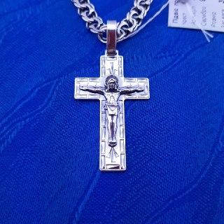 

Серебряный крестик. Мужской кулон - крестик из серебра. (Цепочка отдельно)