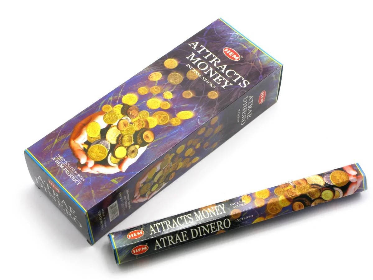 

Аромапалочки Hem Привлечение денег, на угольной основе (Attracts Money) 20 шт.