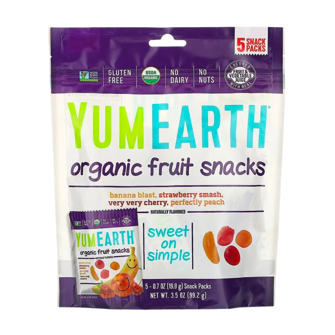 

YumEarth, органічні фруктові снеки, 5 шт. по 19,8 г