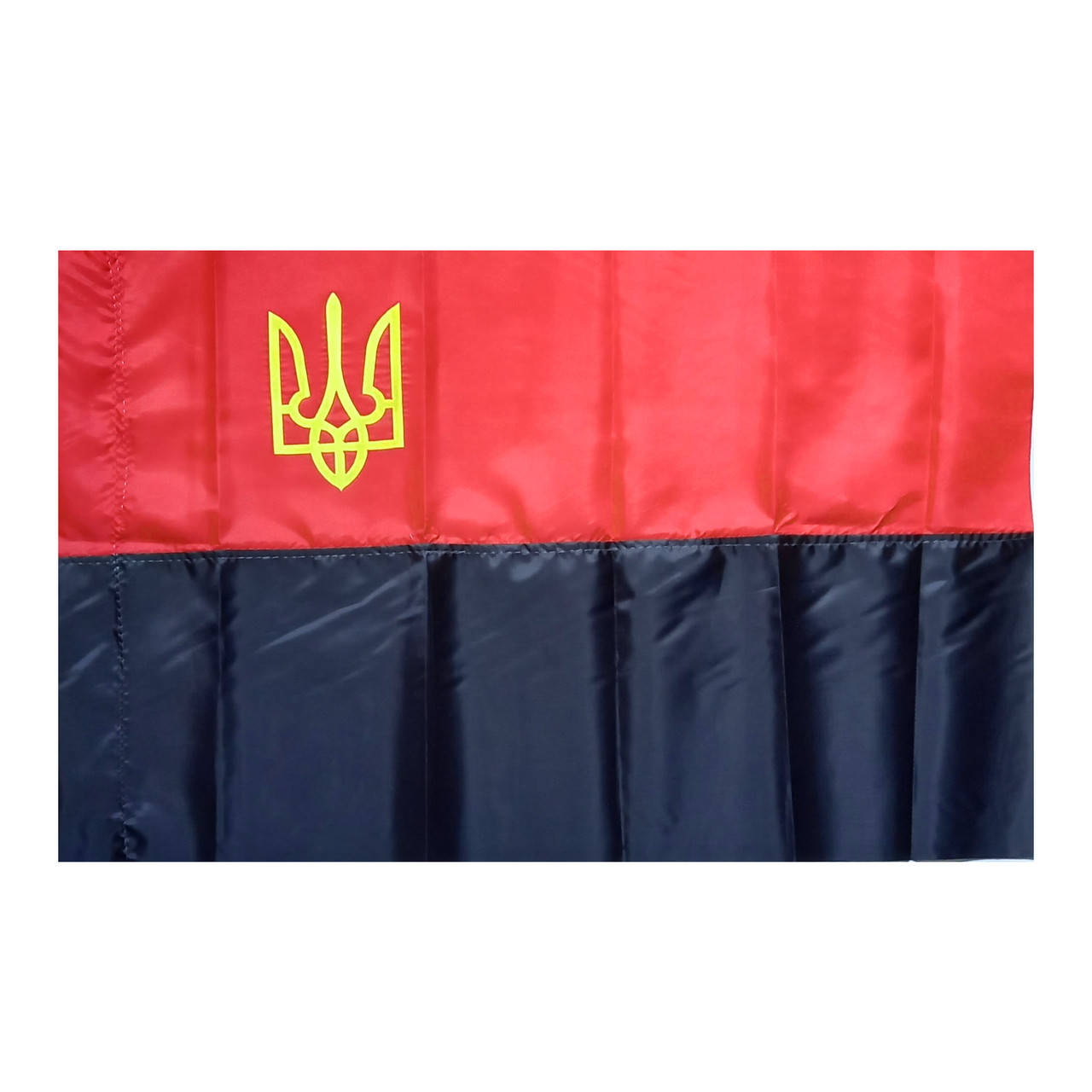 

Прапор ОУН-УПА з гербом , атлас , 60×40 см.