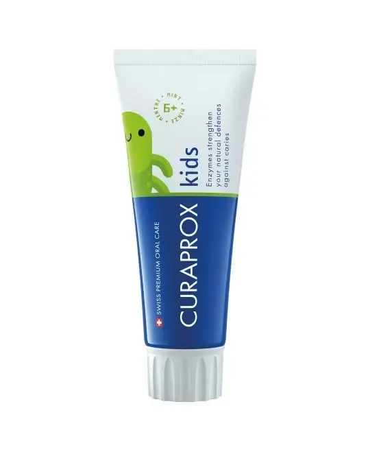 

Дитяча зубна паста Curaprox Kids з фтором 1450 ppm, смак смаком солодкої м'яти 60 мл