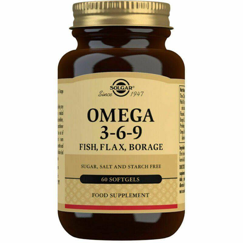 

Рыбий жир, Омега 3 6 9 (EFA, Omega 3-6-9), Solgar, 1300 мг, 60 капсул (SOL-02027)