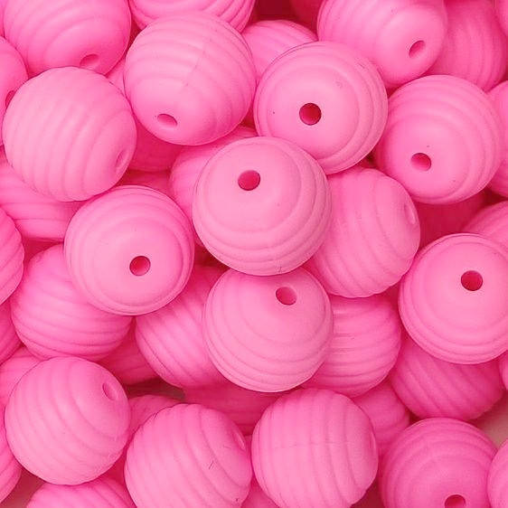 

15 мм спиральная бусина силиконовая Розовый