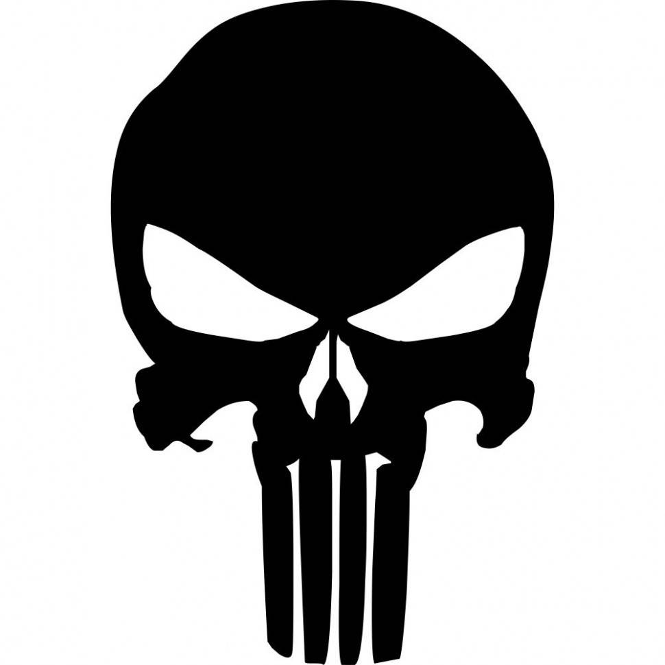 

Виниловая наклейка на автомобиль - Череп Каратель / Punisher v3