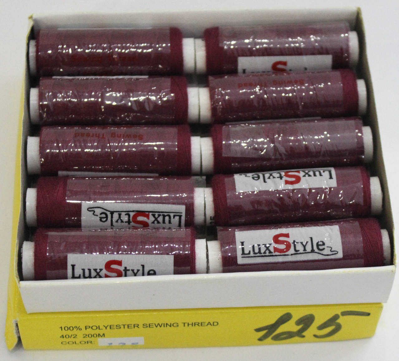 

Нитки швейные LuxStyle 40/2-200м (100% полиэстeр) №125, Разные цвета