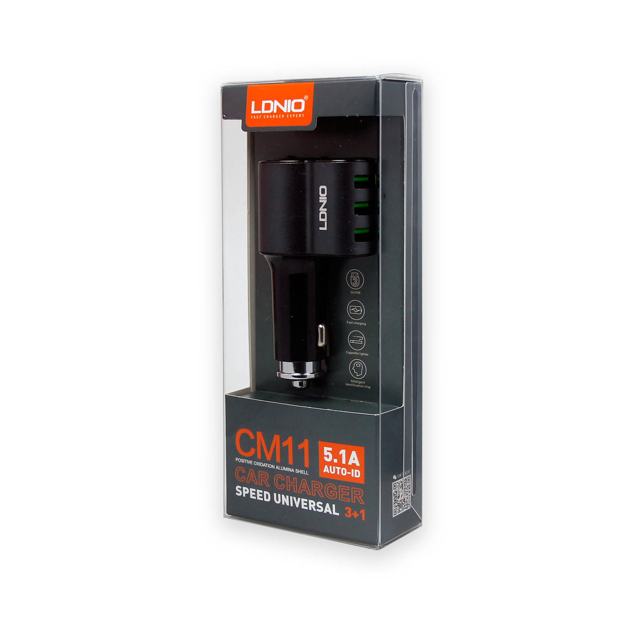 

АЗУ USB LDNIO CM11 Auto-ID 5.1A 2в1 (адаптер + кабель USB-Micro USB) 3 Ports