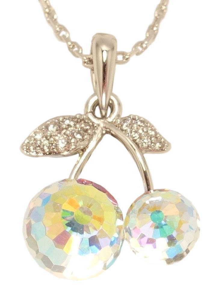 

Кулон Xuping Родий с кр-ми Swarovski на цепочке "Вишенки с кристаллами АВ" длина 39,5-44,5см