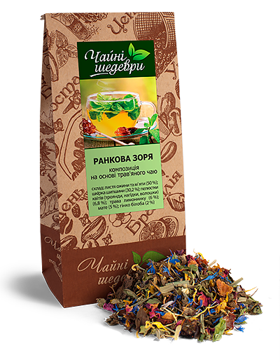 

Композиция травяного чая Утренняя заря ТМ "Чайные шедевры", 500г