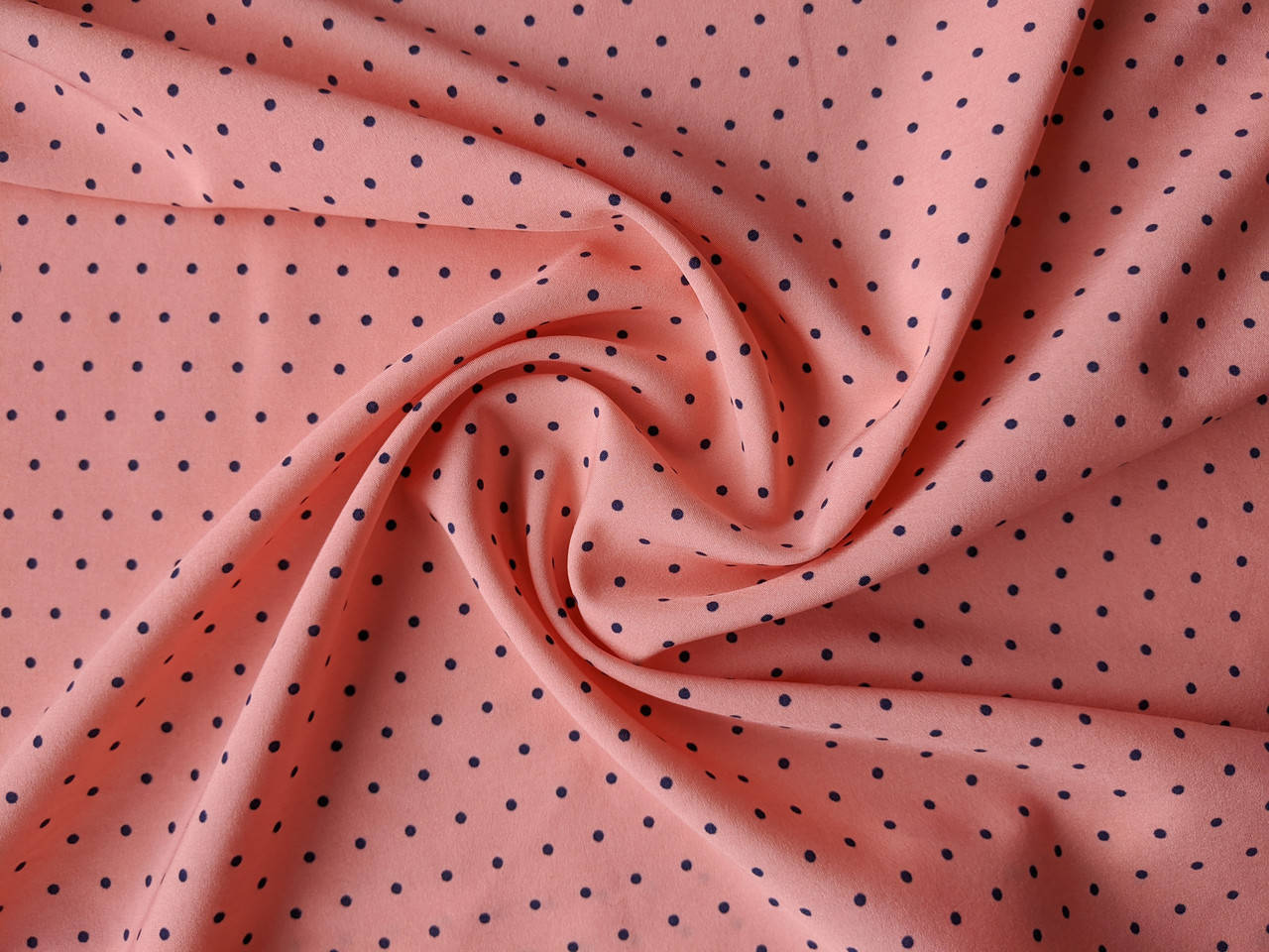 

Супер софт принт горошки 2 мм, персиковый