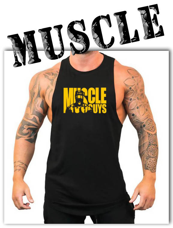 

Майка "MUSCLE" спортивная бодибилдинг. Новая майка для спортзала и тренировки