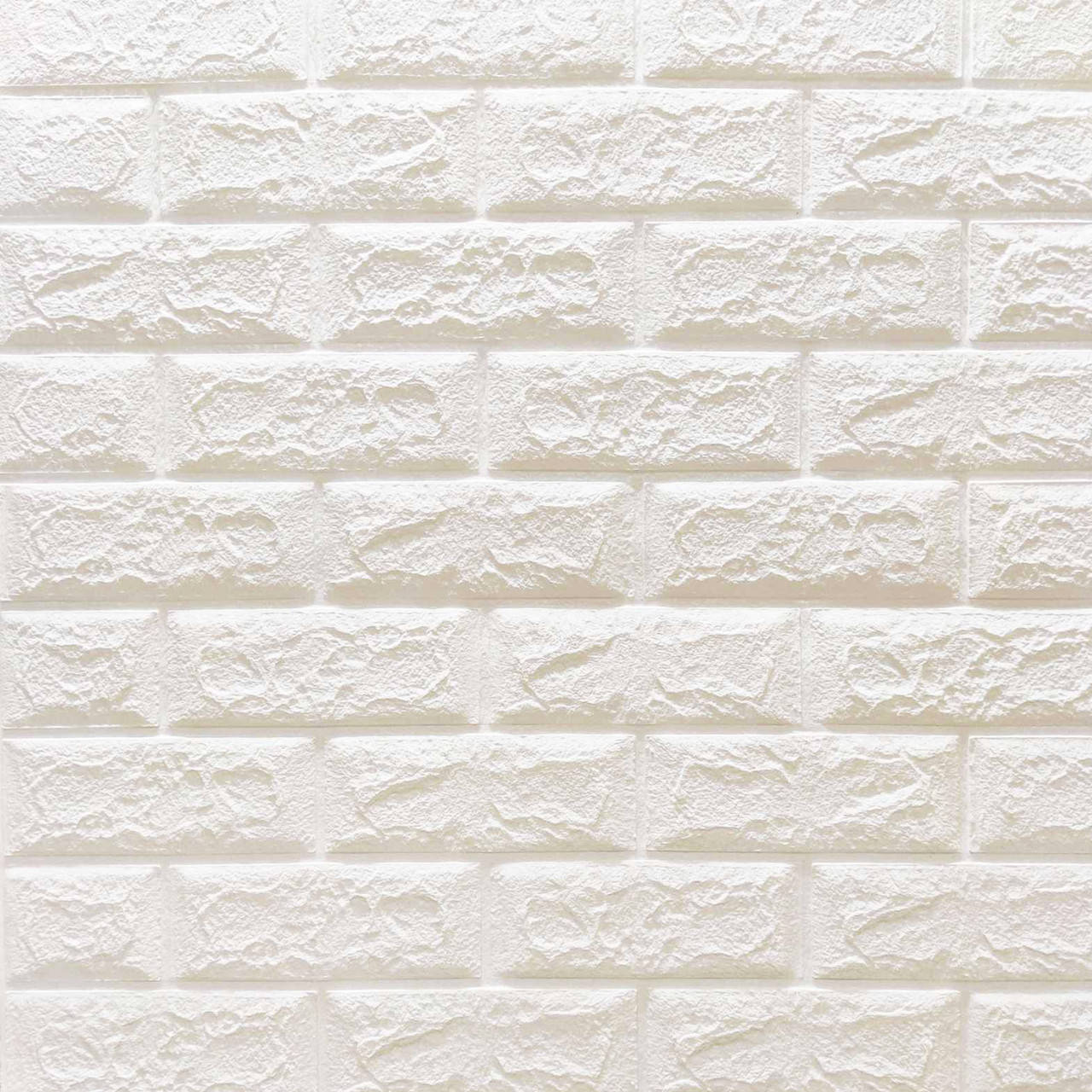 

Самоклеющаяся декоративная 3D панель Кирпич БЕЛЫЙ (мат) 770х700х5 мм