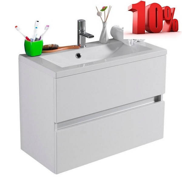 

Тумба подвесная 70 см с раковиной из искусственного камня Fancy Marble Rodos