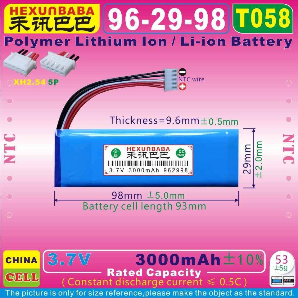 

Аккумулятор Hexunbaba 3000mAh 3.7V, JBL Flip 4, Charge4 (952999)