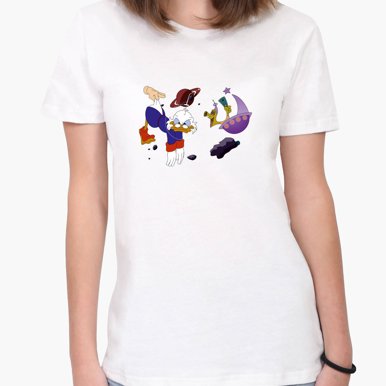 

Футболка женская Скрудж Макдак Утиные истории (Scrooge McDuck) Белый (8976-2025) L