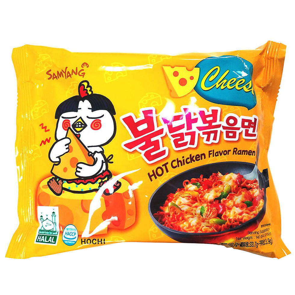 

Острая лапша рамен со вкусом курицы и сыра, 140 г, ТМ Samyang, Южная Корея
