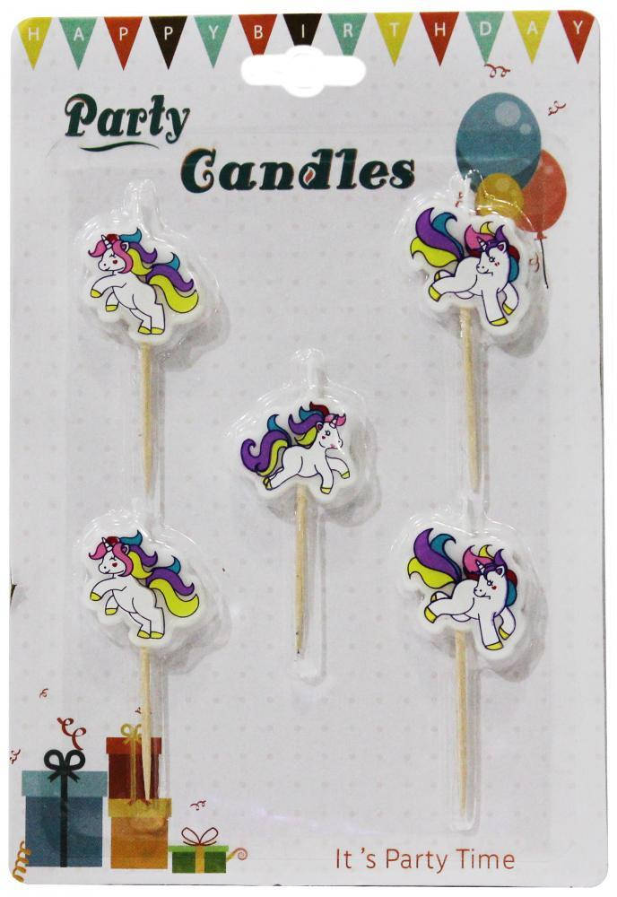 

Свечи для торта "Единорожки", 5 штук