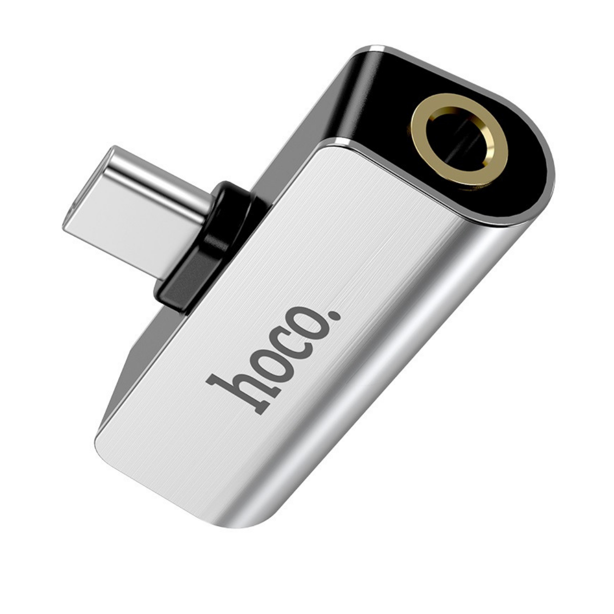 

Адаптер Hoco LS26 Type-C 2-in-1 audio converter Silver, Серый