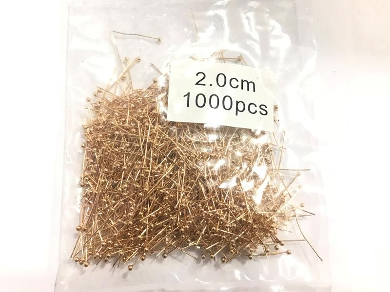 

Пины 2см 1000шт цвет золото