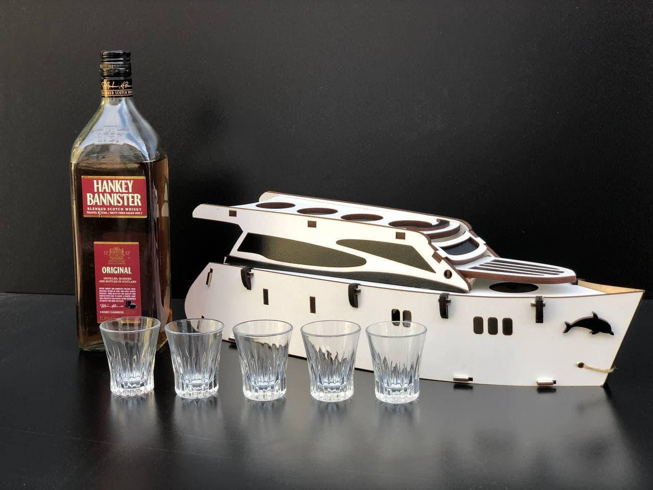 

Мини бар "Яхта" сувенирный набор, подставка под алкоголь, подарок море отдых