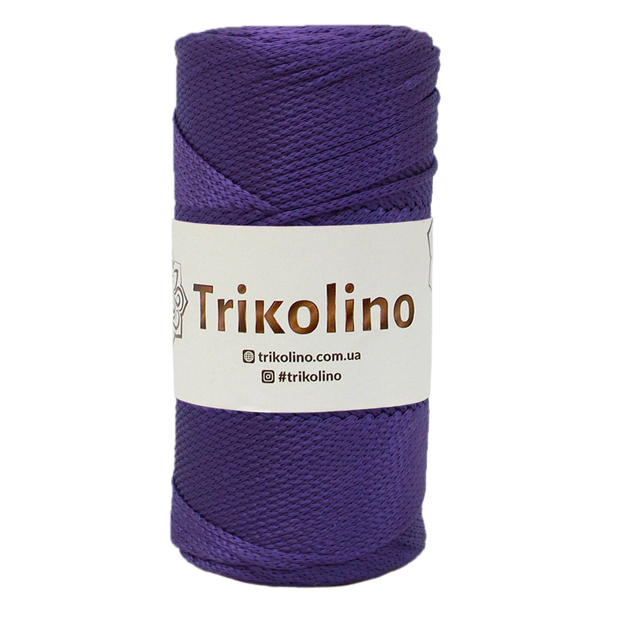 

Полипропиленовый шнур Макраме Trikolino. Темно-лиловый. 200г, 230м, 2-3 мм