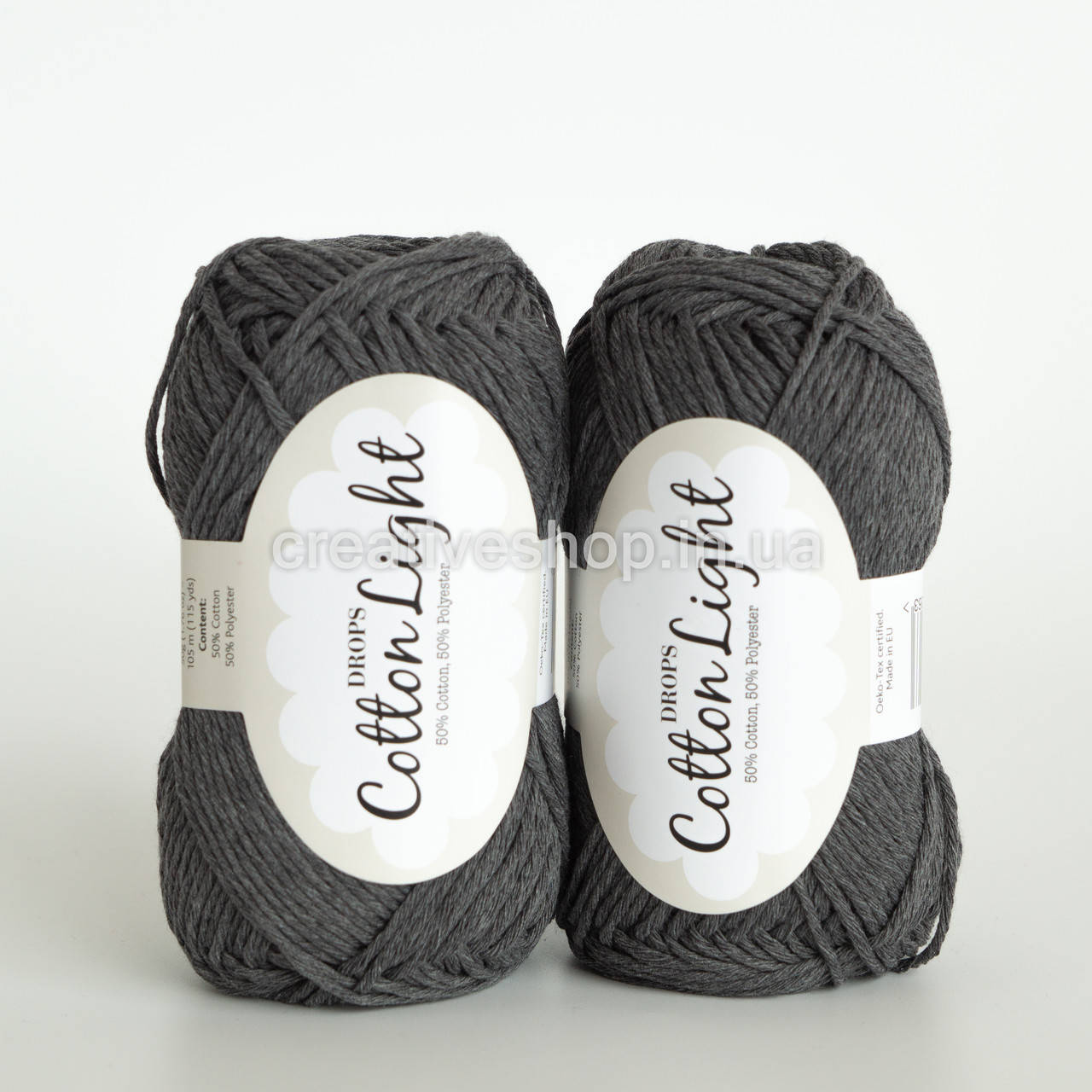 

Пряжа DROPS Cotton Light (цвет 30 dark grey), Темно-серый