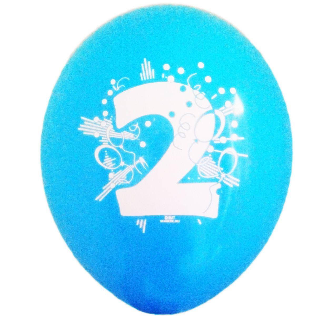 

Латексный шар 12"(30см) с рисунком "Цифра 2"