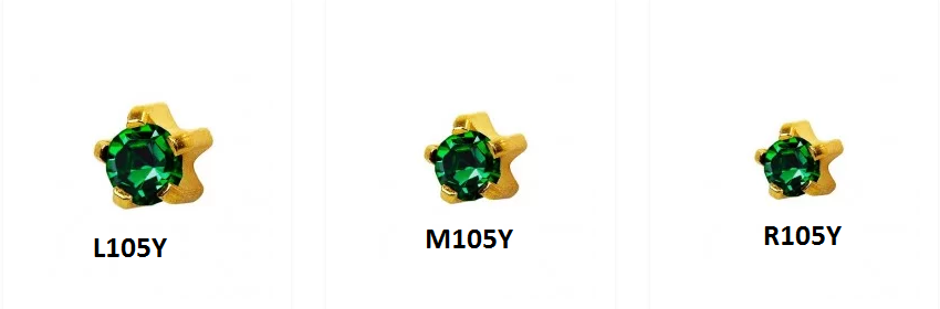 

Серьги гвоздики Studex/Nina 105Y размер  в крапане