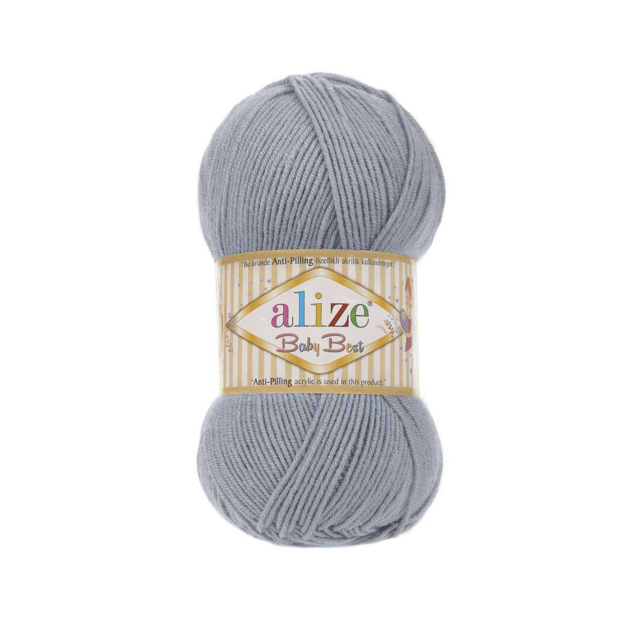 

Alize BABY BEST серое небо № 119, Серый