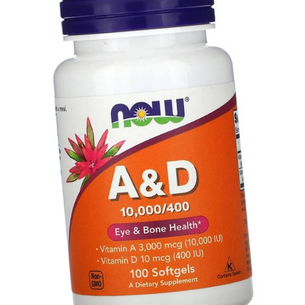 

Витамин А и Д NOW Foods Vitamin A & D 100 гел капсул