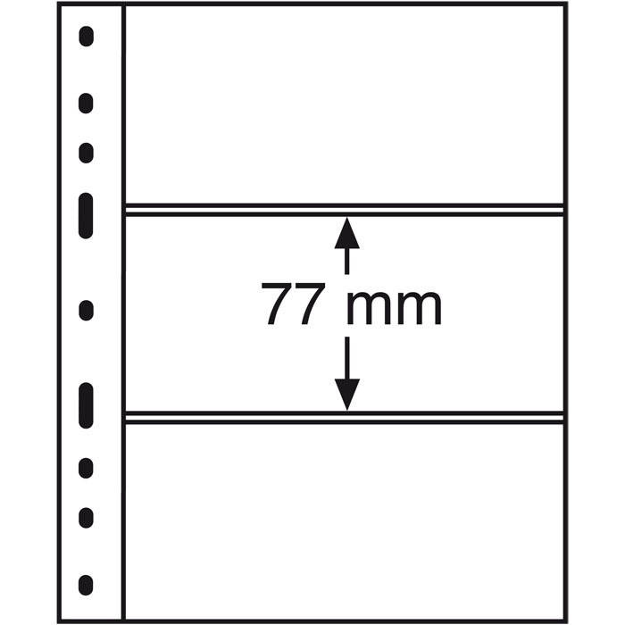 

Лист до альбому Leuchtturm, OPTIMA, 2x3 кишень по 180 x 77 мм, чорний 3S