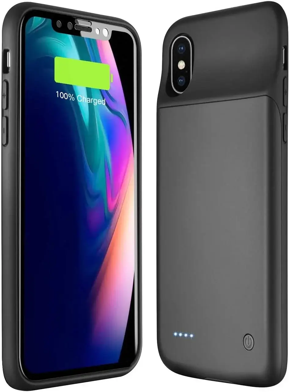 

Чехол батарея аккумулятор повербанк для iPhone X / Xs 4000 mAh (чёрный)