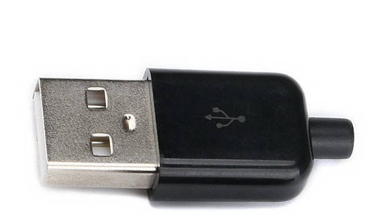 

USB-A 2.0 Male, разборной разъем папа, черный