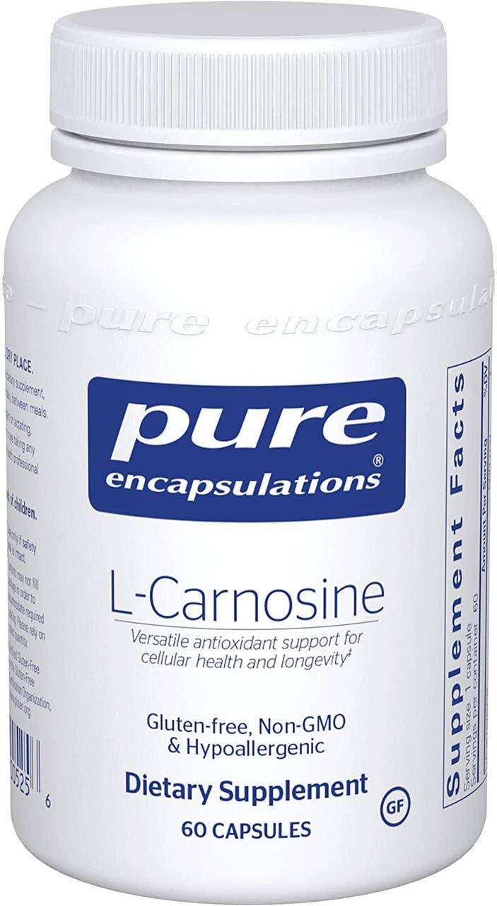

L-карнозин, l-Carnosine, Pure Encapsulations, 60 капсул