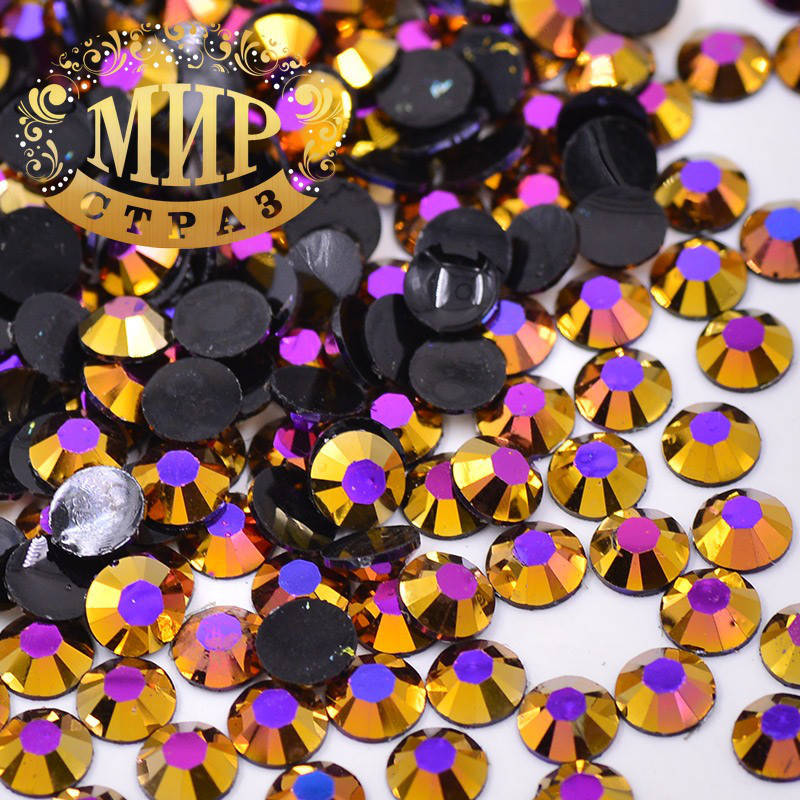 

Стразы Китай.Цвет- Golden Black ss16 (4мм) Цена за 100шт.