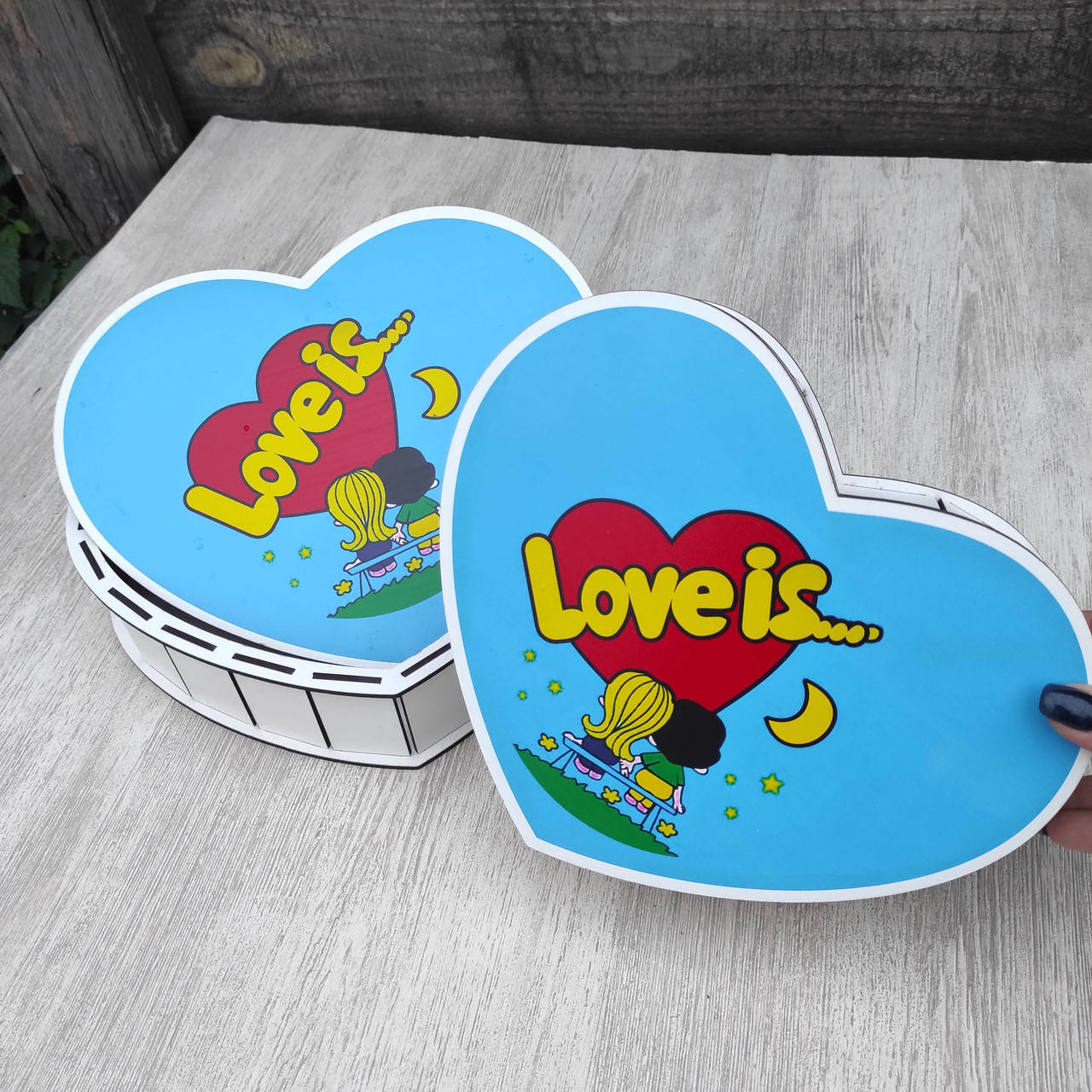 

Подарочная коробка ЛАВ ИЗ. 21 см Бокс для конфет Love is