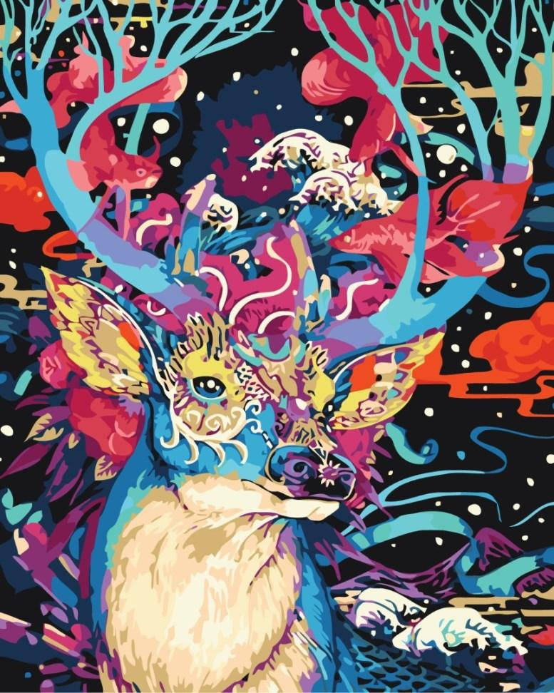 

Раскраска для взрослых BrushMe Фантастический олень (BS9376) 40 х 50 см (Без коробки)