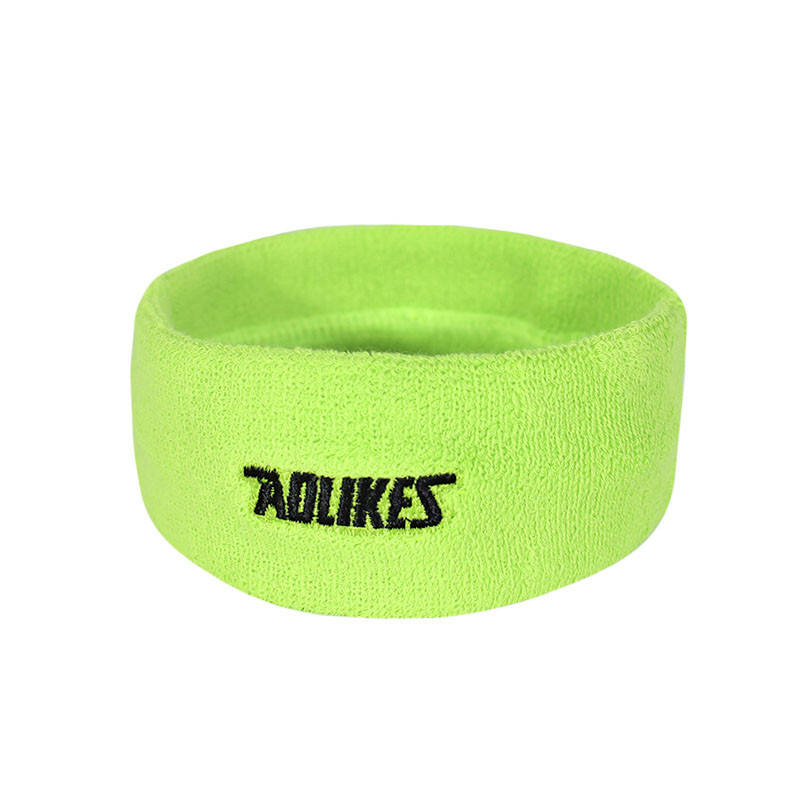 

Спортивная повязка на голову AOLIKES A-2108 Green махровая для волос занятий спортом, Зелёный