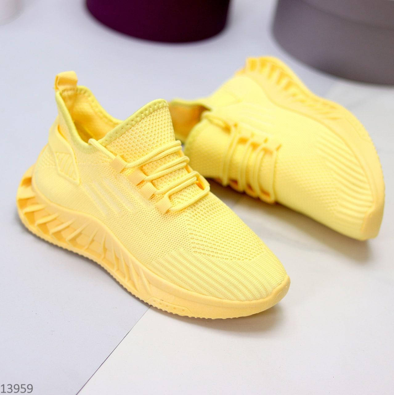 

Кросівки жіночі жовті текстиль 39р, Желтый