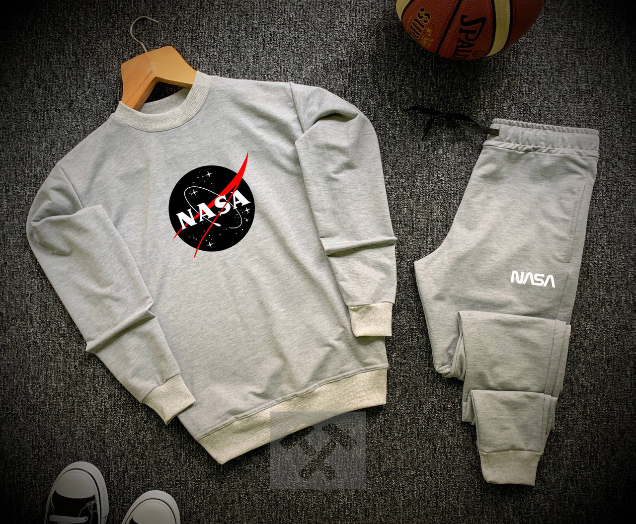

Мужской спортивный костюм Nasa Серый, L