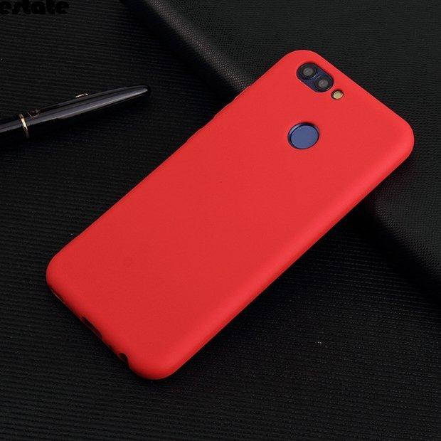 

Матовый чехол OneShot Huawei P Smart (силиконовая накладка) (Хуавей П Р Смарт), Красный