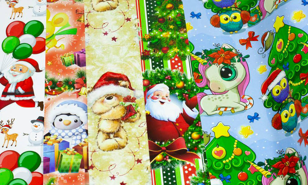 

Бумага подарочная Детская новогодняя 100*70см 5 листов