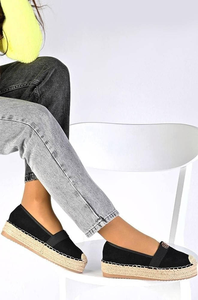 

Слипоны женские черные 142780M