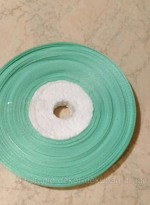 

Репсовая лента № 181 (мята) шириной 2,5 см