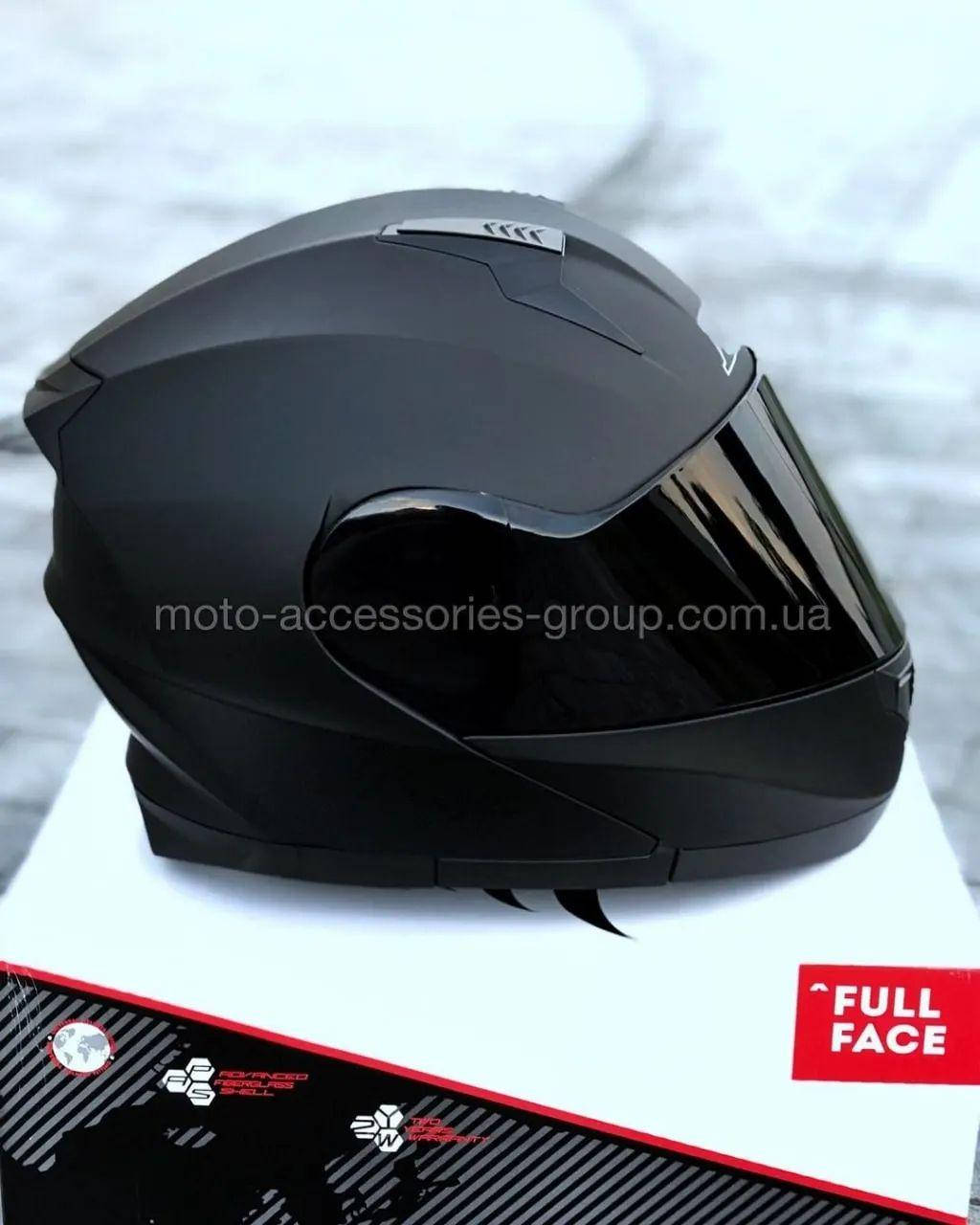 

Шлем SCORPION модуляр закрытый с откидным подбородком+очки BLD-162 ЧЕРНЫЙ матовый