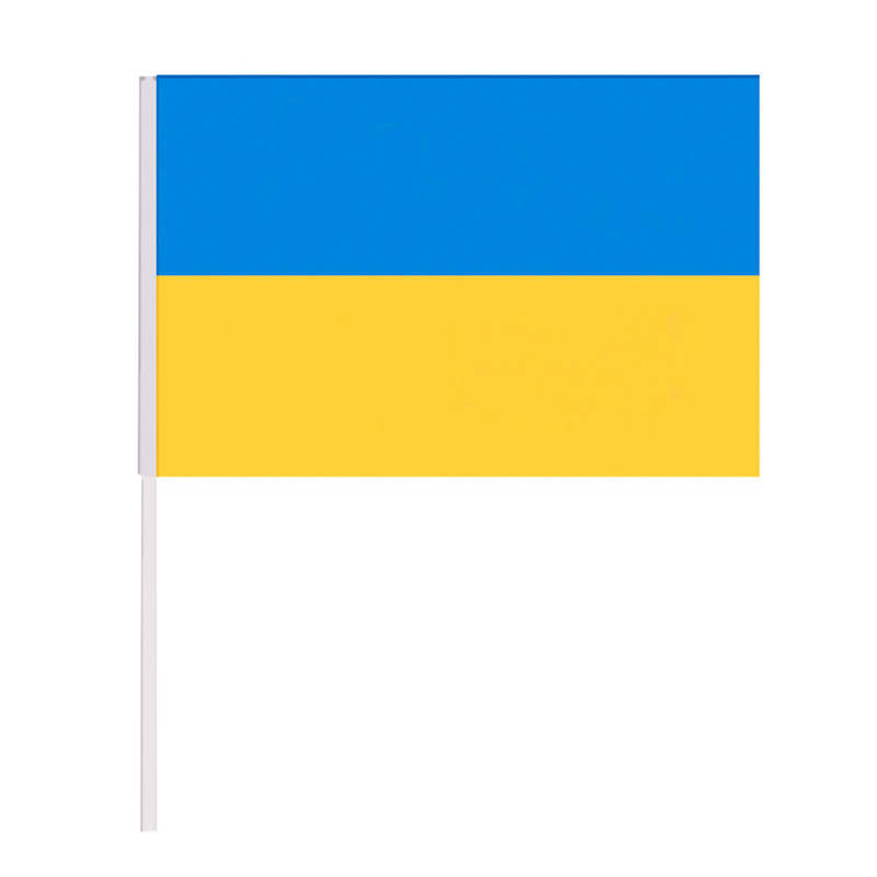 

Флажок Украины без присоски двухсторонний 14*21см