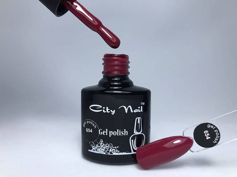 

Гель-лак CityNail 654 темно красный (вишневый)