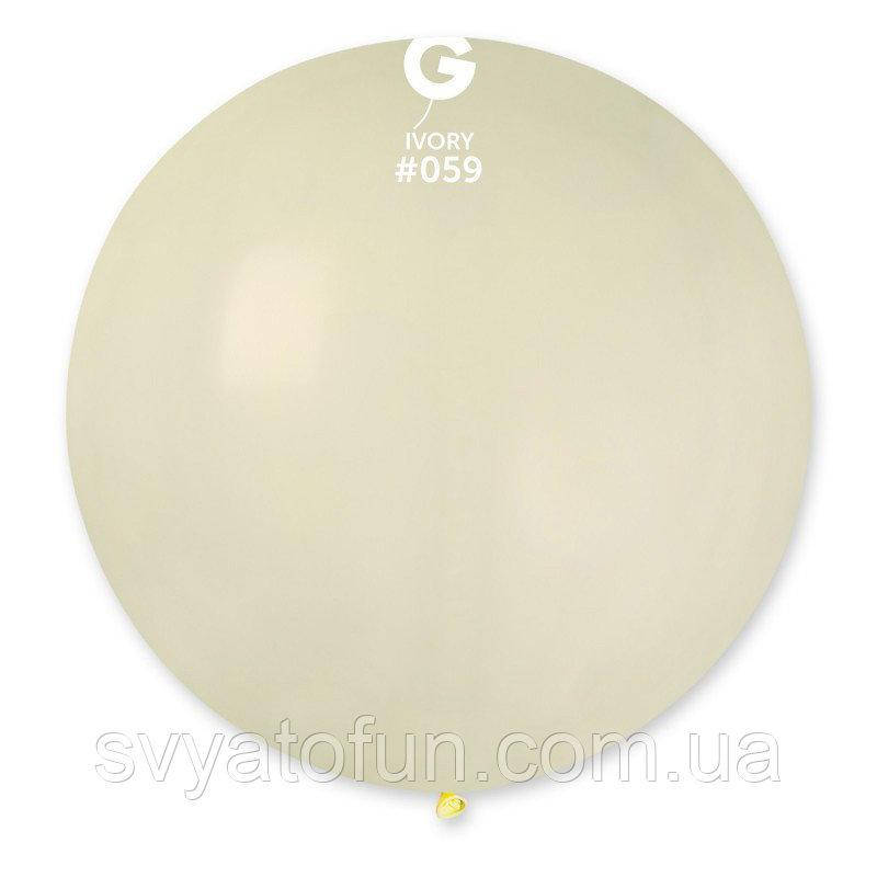 

Латексный воздушный шарик 31" пастель 59 айвори 1шт Gemar