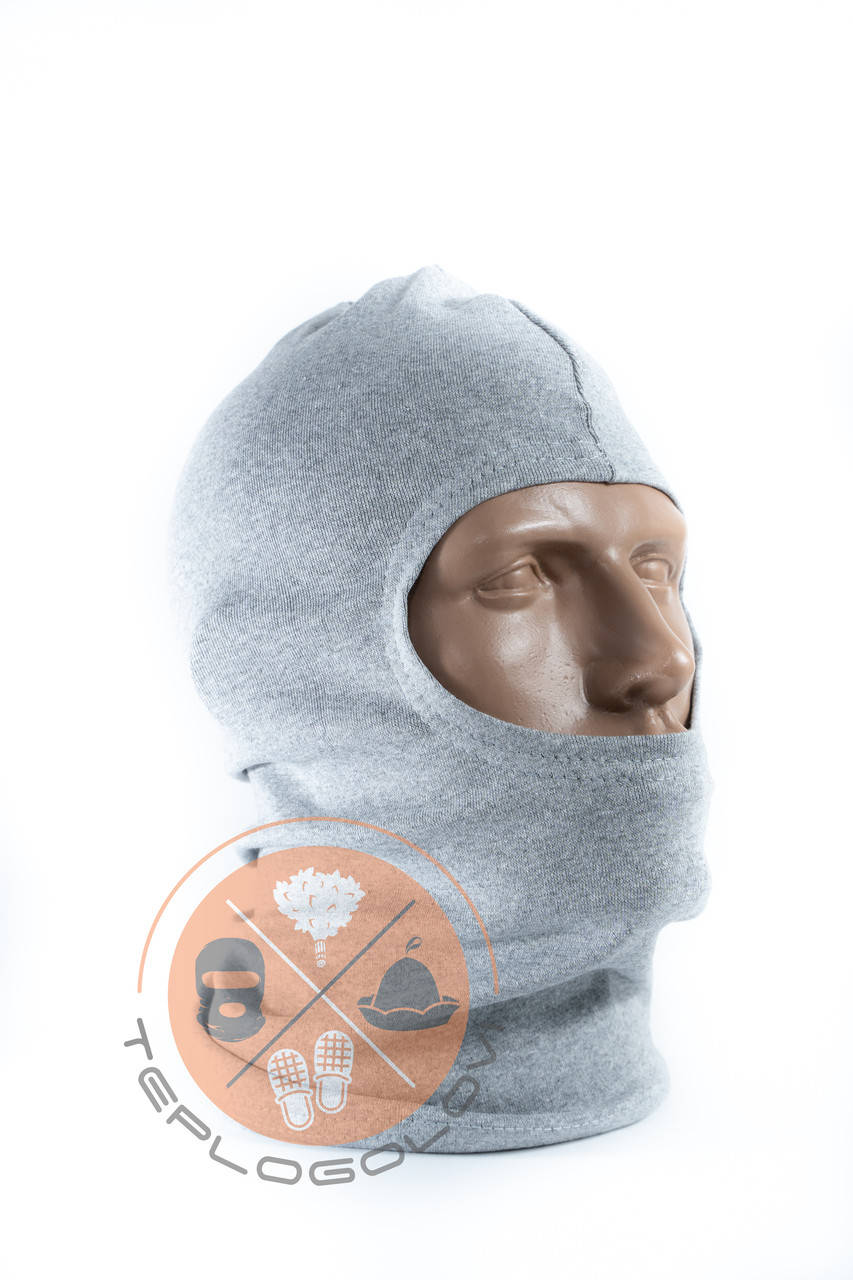 

Балаклава трикотажна світло сіра за ціною виробника